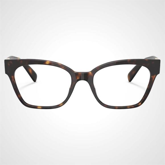 New VERSACE Eyeglasses Brown Cat Eye 53-18-140mm Gold Medusa Versace - Picture 2 of 6